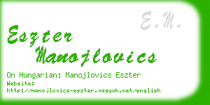 eszter manojlovics business card